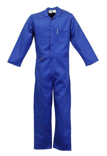 Indura Contractor's Style Coverall, Navy Blue - Latex, Supported